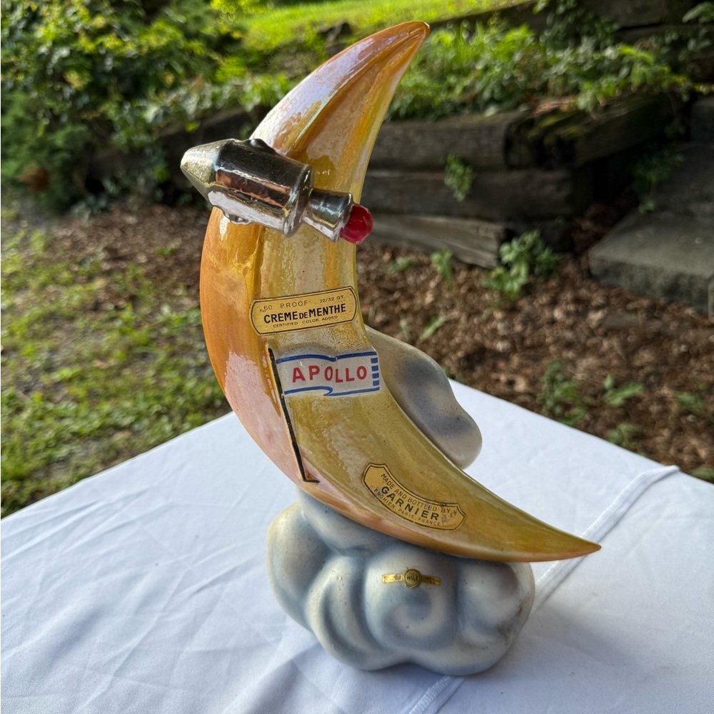 Garnier Yellow and Gray Rocket Moon Sculpture